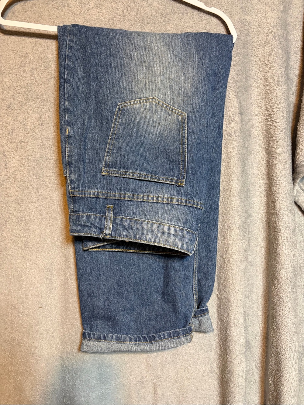 Source Unknown Blue Wide-Leg Flare Jeans